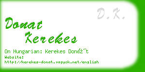donat kerekes business card